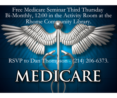 Medicare Seminar 3rd Thursday Bi-Monthly
